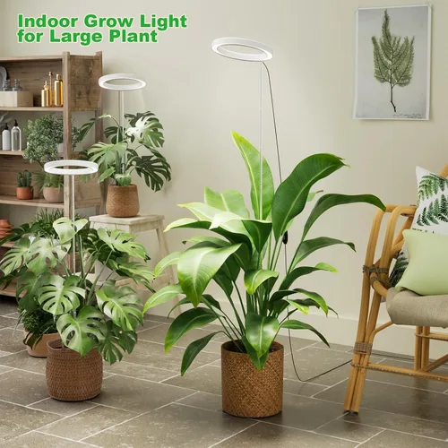 Miniatura 5 de Luces de cultivo de 10 pulgadas para plantas de interior de espectro completo, 160 luces LED grandes para plantas de interior, lámpara de cultivo
