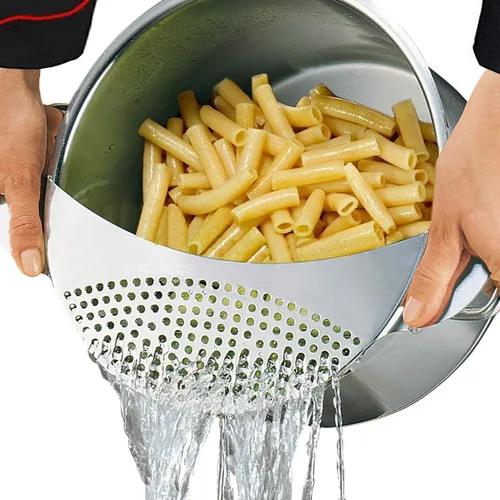 Best Utensils - Colador de espaguetis de acero inoxidable de alta calidad, colador de cocina, colador y escurridor de verduras, se adapta a todas