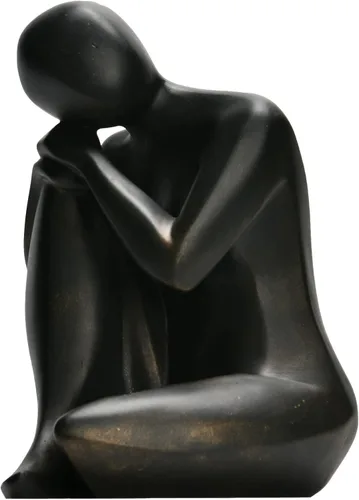Guichifun Estatua de pensador escultura abstracta de resina, figura coleccionable de mujer, arte en casa, oficina, estantería, objetos decorativos,