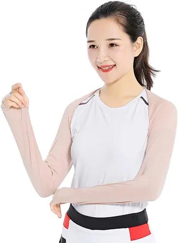 Miniatura 4 de 4 fundas de chal de enfriamiento con agujeros para los dedos, chal de enfriamiento para mujer, fundas de brazo anti UV, transpirables y cómodas