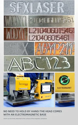 Miniatura 7 de US Stock Máquina de grabado neumática portátil Dot Peen Marcado Máquina Grabador neumático 80X40mm (3.1x1.6 pulgadas) Área de grabado