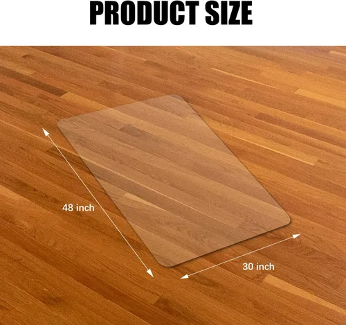 Miniatura 6 de Vicwe Alfombrilla para Silla de Oficina para Suelo de Madera Dura, 2 PCS, 30 x 48 pulgadas Completamente Transparente Protector de Alfombrilla