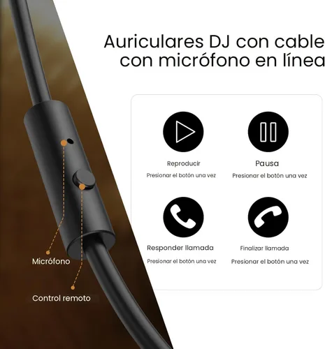 Miniatura 2 de OneOdio - Auriculares con cable de diadema para estudio y mezcla de DJ, auriculares estéreo con controladores de neodimio de 50 mm y conector de 1/4