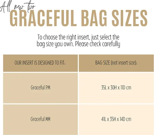 Miniatura 2 de Divitize Premium Purse Organizer compatible with LV Graceful PM/MM Organizer — Handmade 2mm Felt Insert, Perfect Fit No Bulky Effect, Gold Zipper
