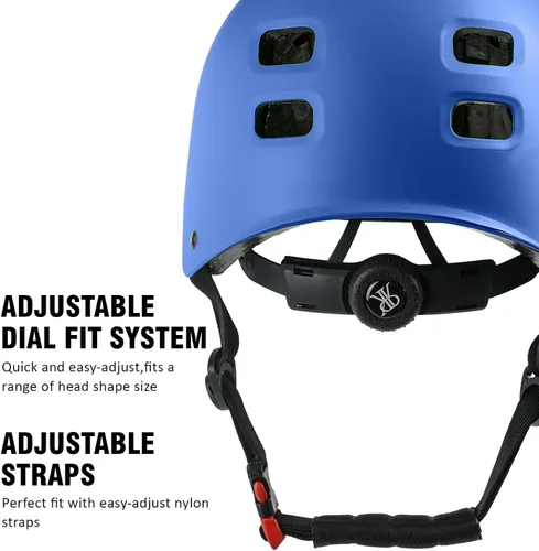 Miniatura 3 de Casco de bicicleta para jóvenes y niños, casco de bicicleta y patineta para edades 5-8-10-12-14 años niños y niñas adolescentes, ajustable y Azul
