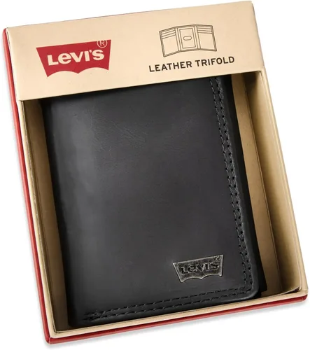 Miniatura 56 de Levi's Billetera triple para hombre, elegante y delgada, incluye ventana de identificación y tarjetero de crédito