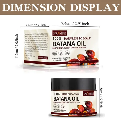Miniatura 7 de Aceite de batana crudo para el crecimiento del cabello, natural, puro, sin refinar y orgánico, aceite de Dr. Sebi Batana de Honduras, reparación