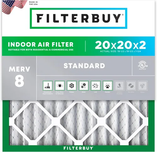Miniatura 27 de Filterbuy - Filtro de aire MERV 8 de 8x14x1, defensa esencial contra el polvo y las alergias (1 unidad), filtros plisados electrostáticos