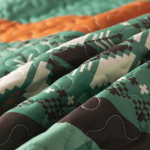 Miniatura 7 de Soul & Lane Juego de ropa de cama rústico para cabaña con diseño de oso - Tamaño individual con 1 funda, ropa de cama para cabaña en la naturaleza