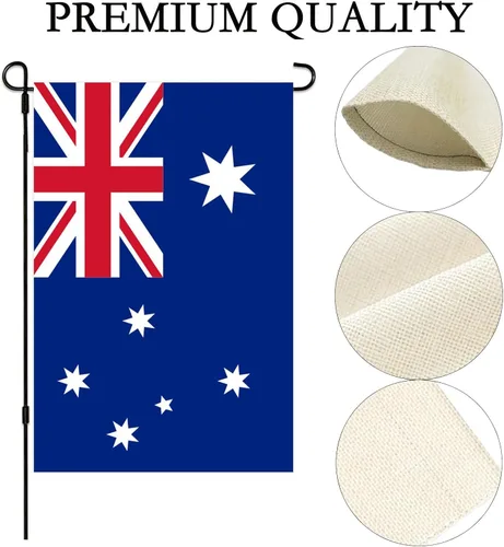 Miniatura 2 de Banderas pequeñas de jardín australianas pequeñas de 12 x 18 pulgadas, de doble cara, resistentes a la intemperie, para decoración al aire libre
