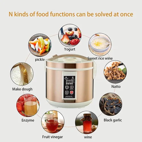 Miniatura 7 de Delicioso fermentador de ajo negro, máquina de yogur comercial de alta capacidad para el hogar, máquina de ajo negro multifunción