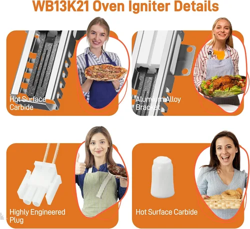 Miniatura 9 de Encendedor de horno de cocina de gas WB13K21 mejorado compatible con G-E Sam-sung 5303935066 DG94-00520A NX58H5600SS NX58h9500WS Repuesto