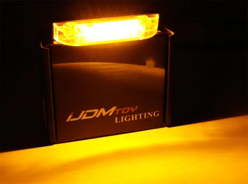 Miniatura 9 de iJDMTOY 3 luces de marcador LED ámbar con lente ámbar para rejilla central, compatibles con Toyota 2014 en adelante 4Runner o 2012 en adelante
