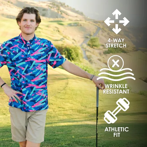 Miniatura 4 de YATTA GOLF - Camiseta polo de golf de alto rendimiento para hombre