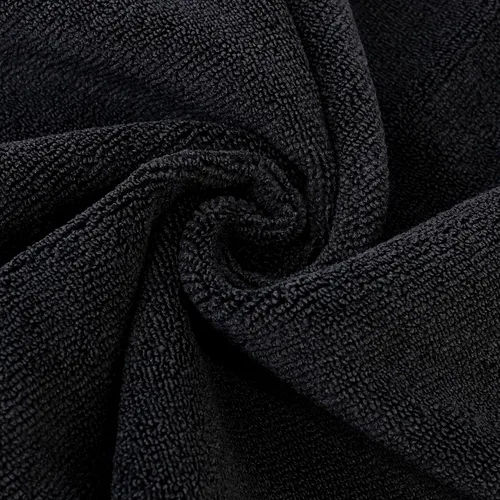 Miniatura 4 de POLYTE Toalla profesional de secado rápido de microfibra sin pelusas, 16 x 29 pulgadas, paquete de 12 (negro)