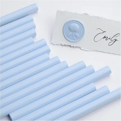 Miniatura 21 de UNIQOOO - Barras de cera verde de abeto navideño para sello de cera con pistola de pegamento - Ideal para invitaciones de boda, sobres de tarjetas