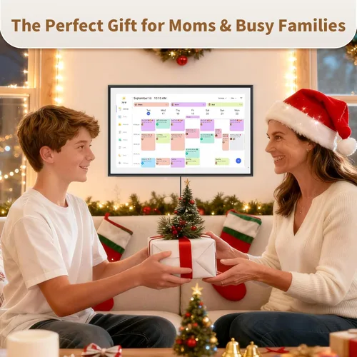 Miniatura 8 de Canupdog Calendario digital de 15.6 pulgadas 2026-2027 – Pantalla táctil HD inteligente de fotos para horarios familiares, calendario electrónico