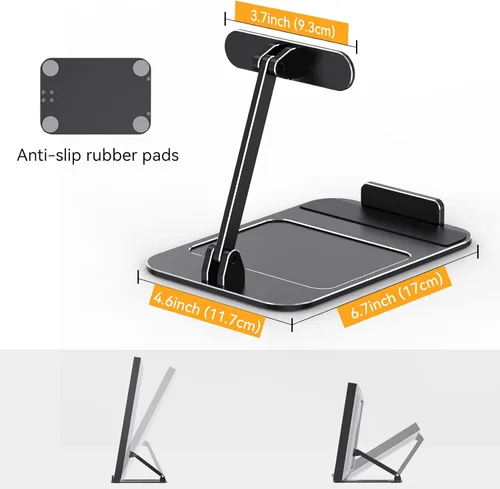 Miniatura 4 de Laivli Soporte de aluminio para Echo Show 15, soporte inclinable para Echo Show 15, con bandeja de almacenamiento, fácil cambio en modo vertical