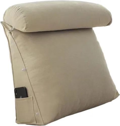 Miniatura 8 de Almohada triangular de cuña para cama, cojín de apoyo para respaldo de cabecero, almohada de lectura para espalda, cuello y pierna, almohada de Rosa