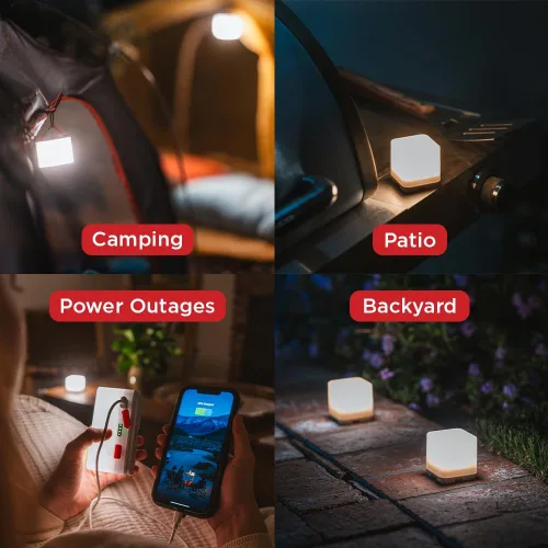 Miniatura 3 de LuminAID Trio Linternas Solares Cubo con Cargador de Teléfono - Lámpara LED para Camping, Senderismo y Viajes - Luz de Emergencia para Cortes