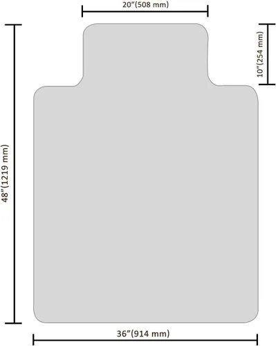 Miniatura 7 de Tapete para silla de oficina para suelo de madera dura, 48 x 36 pulgadas, protector de suelo transparente para silla de oficina, alfombrilla