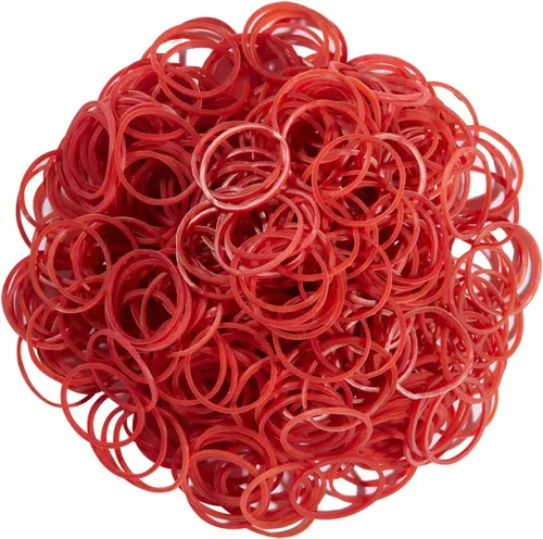 Miniatura 7 de AMUU Bandas de goma 800 unidades de 1.0 in 1 pulgada bandas de goma pequeñas 6 colores surtidos arco iris colorido bandas de goma para oficina