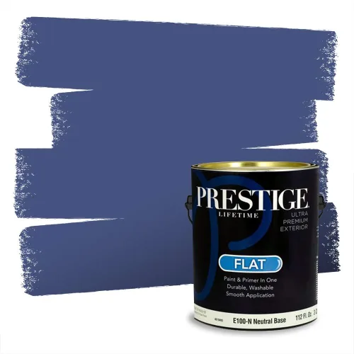 Miniatura 1021 de Pintura Exterior + imprimación PRESTIGE, todo-en-uno, 1 galón, acabado mate, color comparable al Valspar* Royal Gray* VS151-Gris real