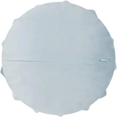 Miniatura 2 de OiseauVoler Cojín decorativo redondo de flores 3D, cojín hecho a mano con inserto para sofá, cama, decoración del hogar, 12 pulgadas, azul