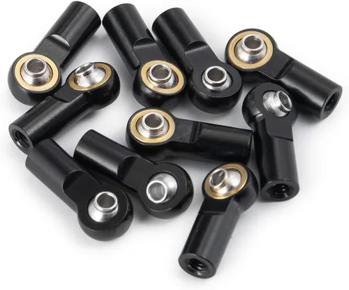 Miniatura 3 de Que-T 10pcs Metal Link Rod End M4 Ball Joint Head para RC Crawler Car (negro)