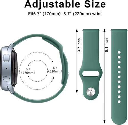 Miniatura 4 de Meliya Correa para Amazfit Bip 5 bandas para mujeres, hombres, mujeres y hombres, correa deportiva ajustable de silicona suave de 0.866 pulgadas