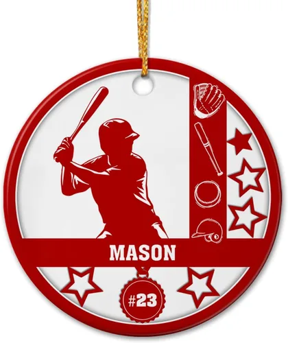 Miniatura 18 de Adorno de cerámica para jugador de bádminton, regalo para hombres y mujeres, adorno de cerámica personalizado para Navidad 2025, adorno para amantes