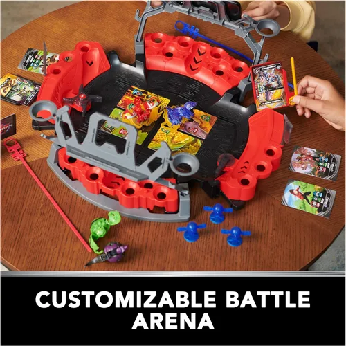 Miniatura 3 de Bakugan Arena de batalla con Dragonoide exclusivo de ataque especial, figura de acción giratoria personalizable y set de juego, juguetes para niños