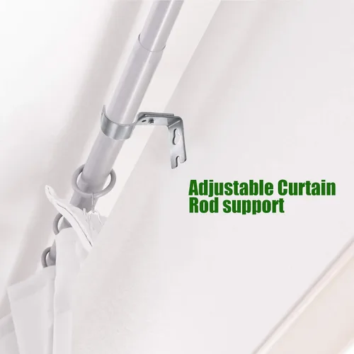 Miniatura 6 de Frienda 4 soportes de barra de cortina resistentes pintados de plata ajustables para barra de cortina de 1 pulgada de diámetro, soportes de Plata