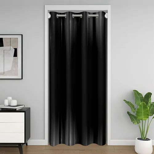 Miniatura 19 de Feelyou Cortina de puerta con ecuación matemática, privacidad, 1 panel, 34 x 80 pulgadas, espacio exterior, galaxia, 30% a 50% opaco, aislamiento