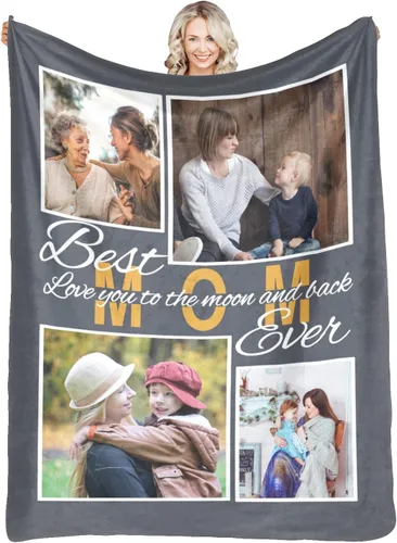 Miniatura 42 de Manta personalizada con fotos, mantas personalizadas con imagen para madre, padre, niños, hermana, amigos, parejas, cumpleaños, 1 foto, 30 x 40