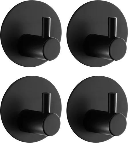 Ganchos para Toallas de Baño (Paquete de 4) Gancho Adhesivo para Toallas Ganchos de Ducha para Interior de Ducha - Ganchos Adhesivos de Pared de