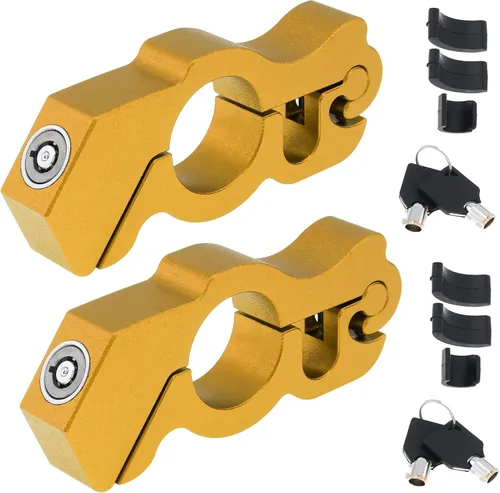 Miniatura 10 de Windance Paquete de 2 cerraduras de seguridad antirrobo para manillar antirrobo para motocicleta con bloqueo de palanca de freno delantero para Negro