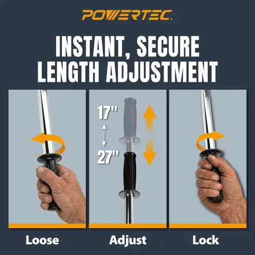 Miniatura 3 de POWERTEC Rodillo Extensible para Piso y Pared para Pisos de Vinilo, Rodillo para Azulejos y Linóleo con Mango Extensible de 17" a 27", 7.5" de Ancho