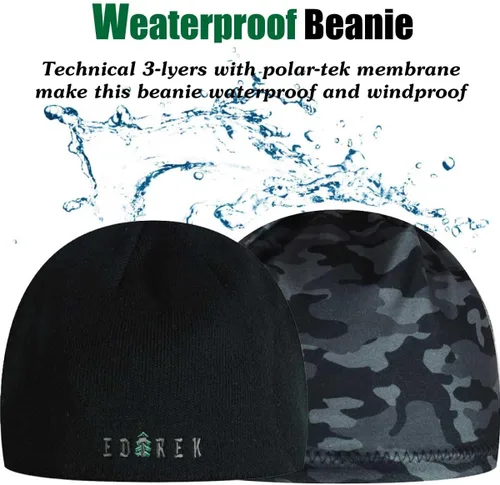 Miniatura 2 de EDTREK Gorro de invierno resistente a la intemperie Gorro reversible impermeable y resistente al viento Sombrero de calavera para senderismo