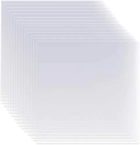 Miniatura 10 de Paquete de 12 hojas de plantillas de Mylar transparente de 4 mil, plantillas en blanco de 12 x 12 pulgadas, material de plantilla reutilizable, haz