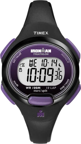 Timex Ironman Essential 10 - Reloj de tamaño mediano, Sport Ironman - Reloj de regazo de tamaño mediano 10, color negro y morado