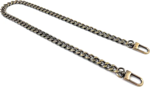 Miniatura 31 de Correas de metal para bolso de cadena plana, reemplazo de cadena para bolso cruzado de hombro y axilas, Dorado antiguo Oro envejecido