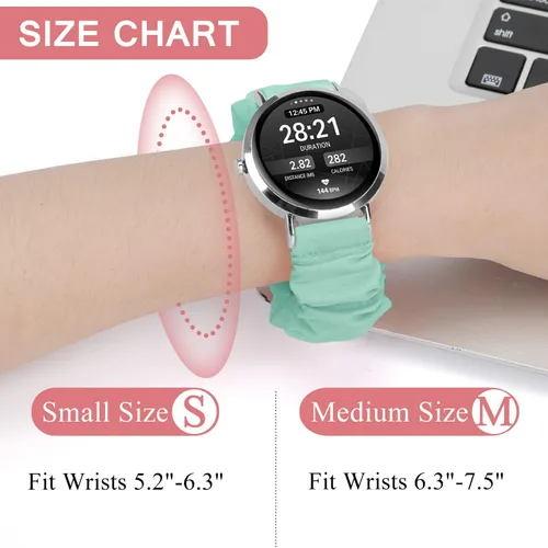 Miniatura 3 de Correas elásticas de repuesto para Samsung Galaxy Watch 4 5 Pro 6 7 Classic Galaxy Active 1 2 1.575 in 1.732 in PGr-M H-Verde pino