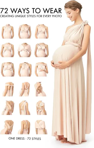 Miniatura 2 de Vestido de maternidad para sesión de fotos, vestido de baby shower, vestido de maternidad de talla grande, vestido largo infinito, vestido