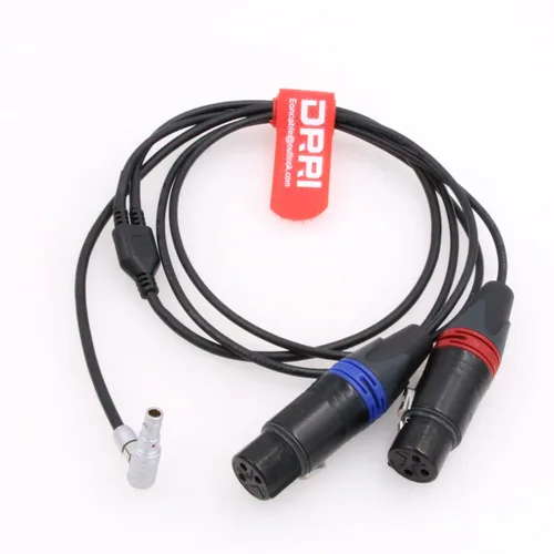 Miniatura 5 de Cable de audio XLR hembra de 3 pines a 5 pines macho de doble canal para Arri Alexa Mini Cámara Z-Cam