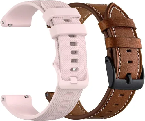 Miniatura 7 de Correas compatibles con Amazfit GTS 4, GTS 4 Mini, Bip 3 - Silicona y cuero, 0.787 in, correas de repuesto para reloj para mujeres y hombres