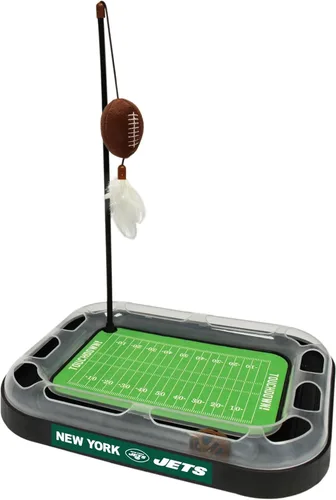 Miniatura 9 de Tabla de rascado para gatos NFL LOS VEGAS Raiders Campo de fútbol americano Juguetes para gatos + Pelota de fútbol de felpa rellena de hierba gatera