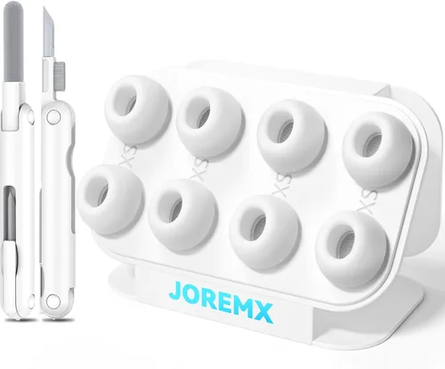 Miniatura 12 de 4 pares de almohadillas de silicona de repuesto para AirPods Pro 1st/2nd (2019/2022/2023) con bolígrafo de limpieza, agujero de reducción de ruido