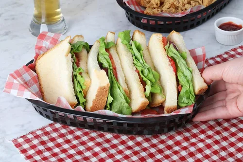 Miniatura 7 de New Star Foodservice 44041 - Cestas de comida rápida, 10.5 x 7 pulgadas, juego de 12, color negro
