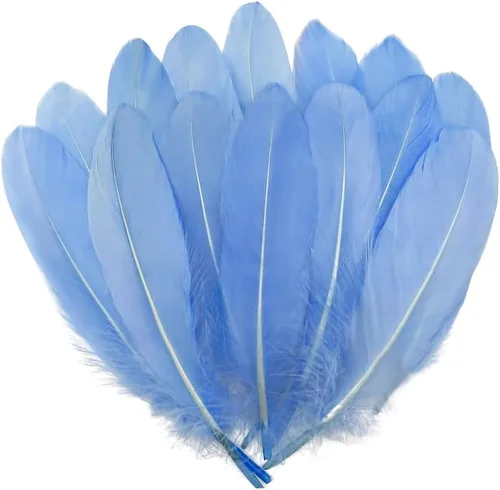 Miniatura 11 de 100 plumas de ganso marrón de 6 a 8 pulgadas para decoración de otoño, manualidades, ropa de cosplay, sombreros, accesorios, atrapasueños, Café